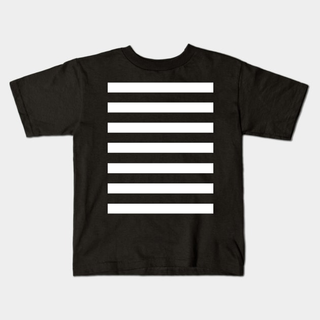 Navy Sailor Stripe Pattern Kids T-Shirt by faiiryliite